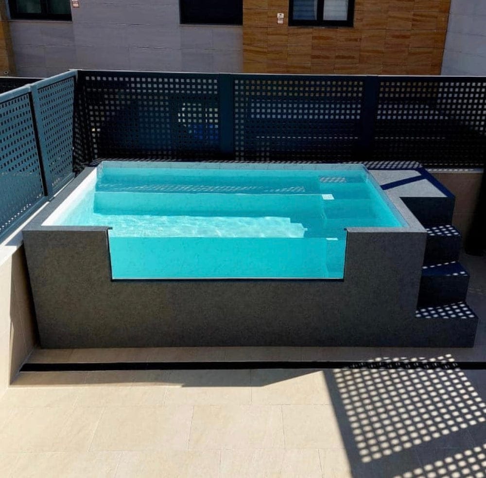 Piscine Conteneur Élevée avec Terrasse Intégrée